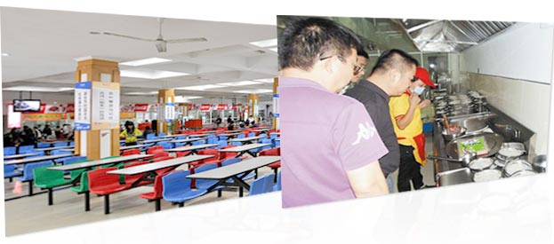 校園考場食堂用餐區(qū)、廚房操作間安裝紅外高清監(jiān)控?cái)z像機(jī)
